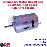 Dinamo DC Motor RS380 RS 380 DC 3V- 6V High RPM Baling Pesawat