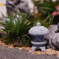 Si Retro Gazebo Chinese Lanterns Mini Pagoda Model Decoration Stone Miniature Statue Sandstone Home 