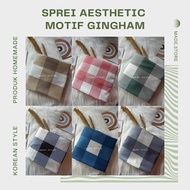 HOMEMADE AESTHETIC BED SHEETS 90×200, 100×200, 120×200, 140×200, 160×200, 180×200, 200×200 CHECKED M