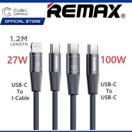 REMAX INFINITY SERIES RC-C106 USB C TO USB C (100W)/ RC-C107 USB C TO I CABLE (27W)FAST CHARGE CHARG