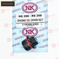 ENGINE OIL DRAIN NUT CAP + ORING - BAJAJ/ MODENAS - PULSAR NS 200 / RS 200/ NS 160/ V15/ (NK)