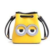 FION FION Minions Denim with Leather Shoulder Bag