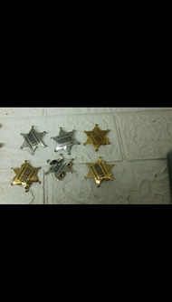 aksesoris topi laken aksesoris baju sheriff bintang pin bintang emblem bintang paku bintang