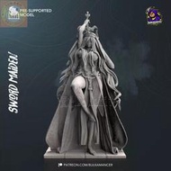 1/10哥布林殺手劍之聖女手辦GK白模未上色,3d打印哥布林手辦白模