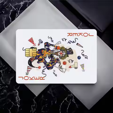 Retro Joker Credit Card Debit Card Waterproof Sticker Bank Bus Card Protective Film Sticker