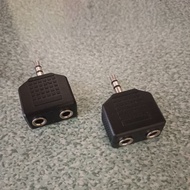 3.5mm male to aux jack 3.5mm dual female aux jack
