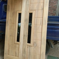 pintu kupu tarung,bahan kayu jati 