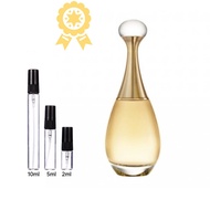 น้ําหอมแบรนด์เนมแท้  Jadore EDT 2ml/5ml/10ml น้ำหอมผู้หญิง มินิทดลอง น้ำหอมพกพา น้ำหอมขายดี