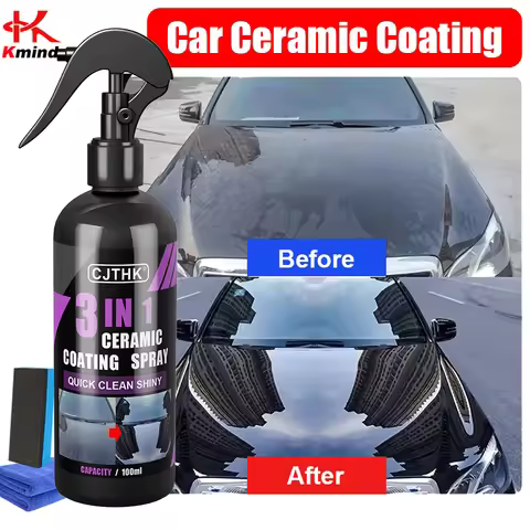 3 In 1 Car Ceramic Nano Coating Liquid Spray, Quick Crystal Hydrophobic Coating Wax Layer for Paint 