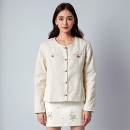 【S-4XL】 เสื้อแจ็คเก็ต สไตล์วินเทจ เสื้อโค้ทผู้หญิง หรูหรา เสื้อผ้าสาวอวบ พลัสไซซ์ ใส่ออกงาน