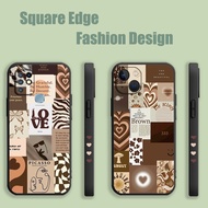 Casing For Realme GT Neo GT2 Master Neo2 3 2T 3T Vintage brown heart Y2k aesthetic Collage Trendy TGS03 Phone Case Square Edge