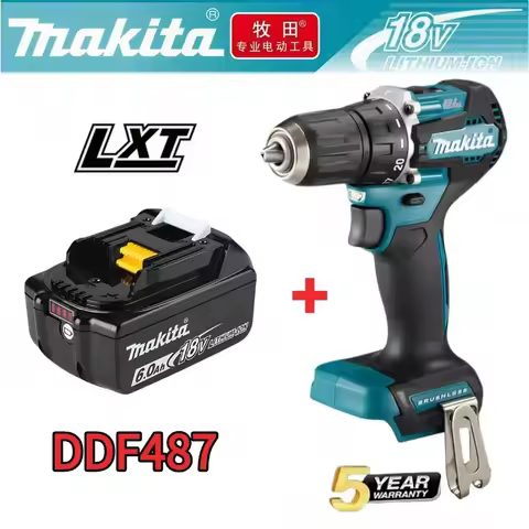 100% Makita DDF487 DDF487 18V Screwdriver Brushless Drill Impact Drill Power Tool Makita 18V Battery