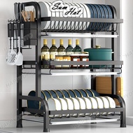 Dish Drainer Plate Organizer Stainless Steel Kitchen Shelf Rack Dishwasher Chopstick Rack