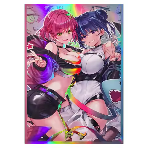 63x90mm 50PCS Holographic Sleeves YUGIOH Card Sleeves Illustration Anime Protector Card Cover for Bo