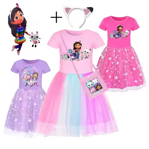 lHalloween Cosplayl Kids Gabby’s Dollhouse Cosplay Dress Anime Gabby’s Dollhouse Cats Roleplay Girls