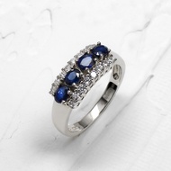 Finesse Ring - Cincin Gemstone Natural Sapphire Perak 925 Rhodium