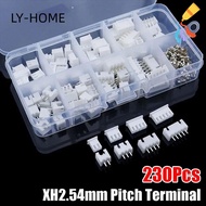 LIAOYING 230Pcs Pin Connector, Housing Kit XH2.54 2.54mm Pitch Terminal, 2p 3p 4p 5pin Male And Fema