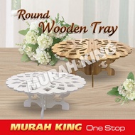 Dulang Hantaran Kayu / Wooden Tray /Dulang Hantaran Perkahwinan Kayu / EF-154 Round Wooden Tray