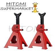 Hitomi 3T 2pcs Thickened Car Jack Stand Repair Tool Adjustable Heavy Height Duty Floor Metal Jacks Jek Kereta 4523