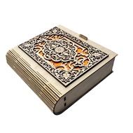 Customized Ramadan & Raya Tidbit Box | Wooden Festive Snack Organizer with Personalized Branding FB2