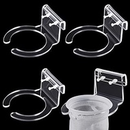 Taiyin 4 Pcs 4 Inch Pre Sump Filter Sock Holder Aquarium Sump Sock Holder for Overflow Box Saltwater Aquarium Acrylic Aquarium Sump Sock Holder Mount Bracket Reef Tank Bag Saltwater Fish Tank