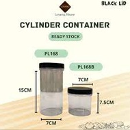 [1CTN] PL168 / PL168B BLACK LID CYLINDER CONTAINER / BALANG CYLINDER