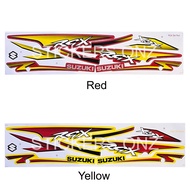 Suzuki RGX ( 1 ) Body Cover Set Stripe Sticker - Red / Yellow - Ready Stock