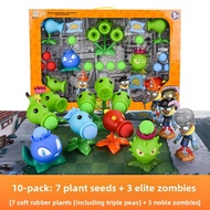 Hot Item/Terlaris Genuine Plants vs. Zombies toys Children Boys Full Set Launchable Zombies Set Pea 