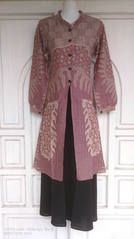 GAMIS KAFTAN BATIK ROMPI LEPAS KOMBINASI DOBY BRAND LIDYA