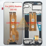 Original IPS 6.75 "cho Oppo Realme C63 4G Màn hình LCD khung màn hình Bộ số hóa màn hình cảm ứng 6.6