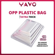 YAVO Transparent OPP bag OPP plastic tudung plastik baju kurung Thick Plastik OPP Self Adhesive