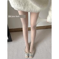 stocking woman stokin perempuan Stoking jacquard seksi nipis JK putih polka dot musim panas