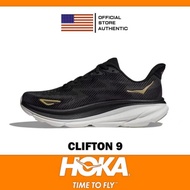 （original）Hoka Clifton 9 Mesh breathable Sports Running Shoes 1127896-BCPPR Black Brown