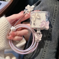 Butterfly A Set Of Straps Cartoon Charger Case USB Cable Protector For iphone 20w 18w 35W