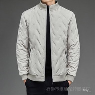 Taiwan Shipping Cotton-Padded Jacket Men's Down Padded Winter Plush Thick Casual Middle-Aged Stand-U