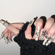 Nail Art yk2 Millennium Style Pure Hand Wearing Style Pure Killing Cross 4.0 Long Ladder Can be modi