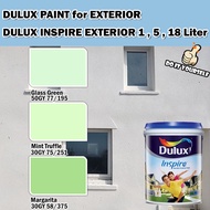 ICI DULUX INSPIRE EXTERIOR  PAINT COLLECTION 1 , 5 &amp; 18 Liter Glass Green / Mint Truffle / Margarita