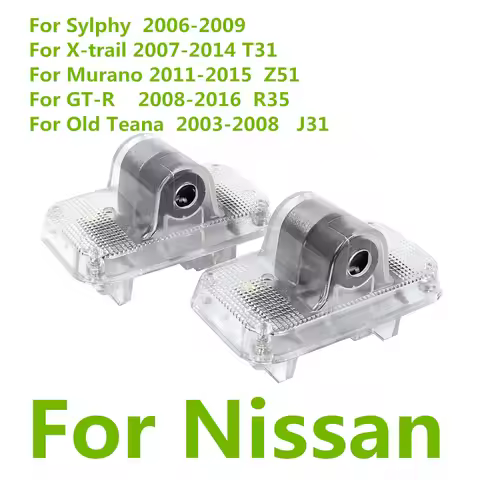 2X For Nissan Sylphy X-trail T31 Xtrail Murano Z51 Teana J31 LED Car Door Projector Light Welcome Gh