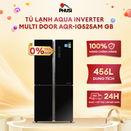 [Trả góp 0%] Tủ lạnh Aqua Inverter 456 lít Multi Door AQR-IG525AM GB - Chế độ thông minh tự điều chỉ