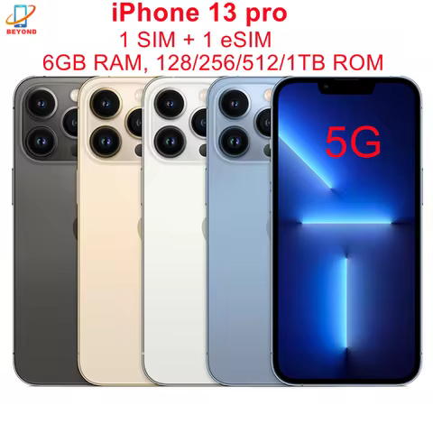 Apple iPhone 13 Pro 128/256/512GB/1TB ROM 6.1" Super Retina OLED RAM 6GB A15 IOS Face ID NFC 5G Smar
