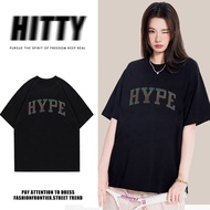 HITTY100%Cotton woman tshirt oversize korean style woman baju wanita baggy shirt Unisex shirt woman 