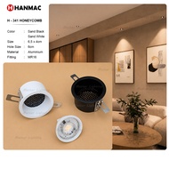 H341 Round inbow embedded ceiling downlight 6.5cm honeycomb aluminum ceiling lamp Hanmac