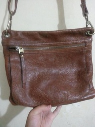 Tas Fossil Xbody Kulit warna Coklat Second Murah Ori
