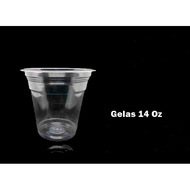 14 oz Plastic Cup / 14 oz Plastic Cup + Flat Lid