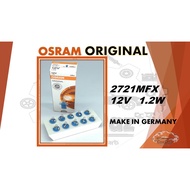 100% Original OSRAM (2721MFX)  T5   12V 1.2W   W2X4.6d  Light Bulb