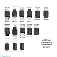Zebeaa USB2 0 Adapter Micro Mini Male Female Converter Connector USB Changer Adapter for Computer Ta