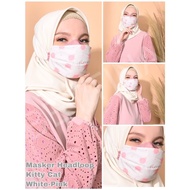 Masker hijab motif 3 lapis  headloop