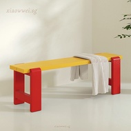 XIAOWWEI Trendy Dopamine Long Bench Ultra Narrow Entryway Shoe Changing Stool Bed End Stool For HDB 