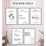 🔥 PROMO STICKER 🔥 Sticker Cermin Acrylic Welcome Board Wedding Engagement