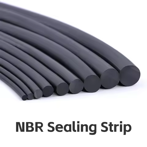 2/5/10M Solid Black Nitrile Rubber Strip O Ring Cord High-Quality NBR Rubber Seal Gasket Diameter 1.